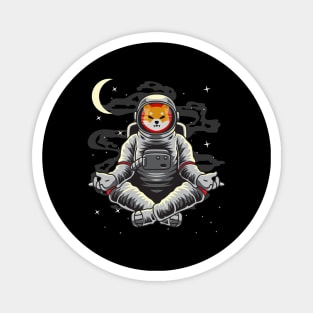 Astronaut Yoga Shiba Inu Coin To The Moon Crypto Token Shib Army Cryptocurrency Wallet HODL Birthday Gift For Men Women Magnet